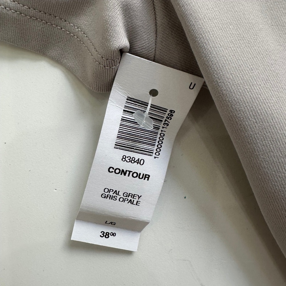 NWT Aritzia Babaton Contour Crew T-Shirt Womens L Opal Grey Double Layered Top - Picture 4 of 8